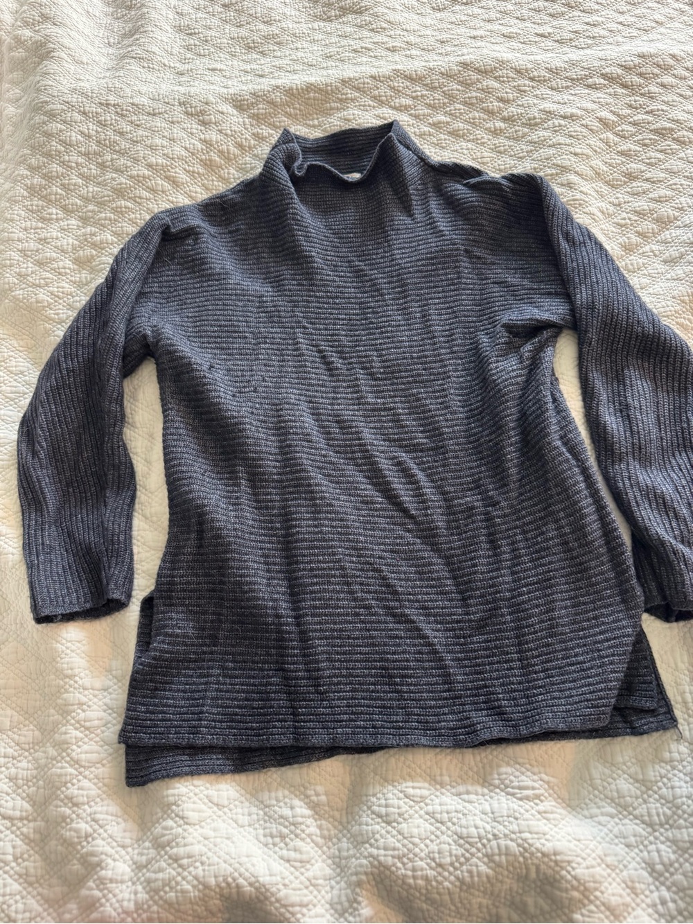 Benedetta B Italian Merino Wool Cashmere Mock Neck Sweater